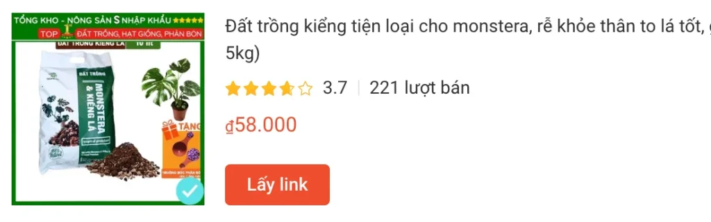 Cách thay chậu và giá thể tốt nhất cho Monstera (và các loại kiểng lá) 1 Dat trong kieng tien loai cho monstera re khoe than to la tot gia the tron san bao 10dm3 4 5kg | Monsteraholic