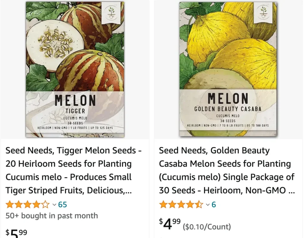 Graines De Melon De Cavaillon - Cucumis Melo - Sachet De 20 Graines à Semer, Pour Récolte été